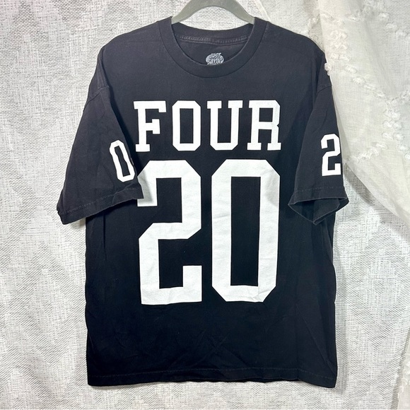 just sayin' Other - Just Sayin' Four 20 black crewneck t-shirt size XL